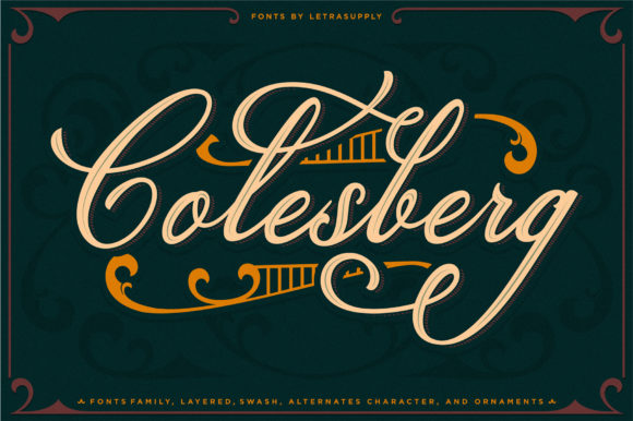 Colesberg: A Bold Vintage Script with Gorgeous Swashes
